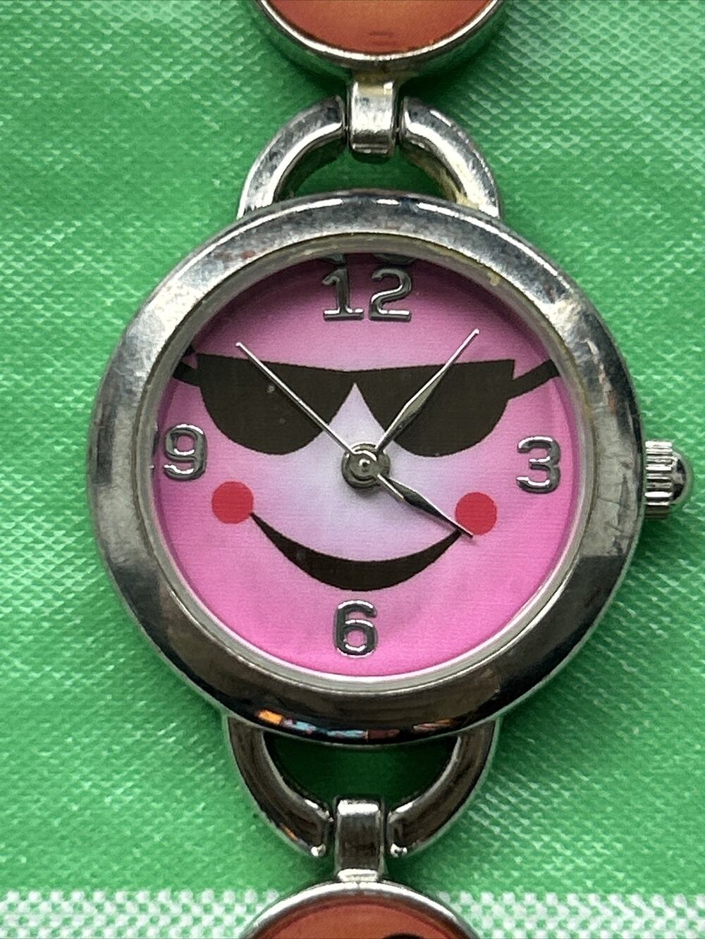 Accutime Emoji Silver Tone Women’s Quartz Watch